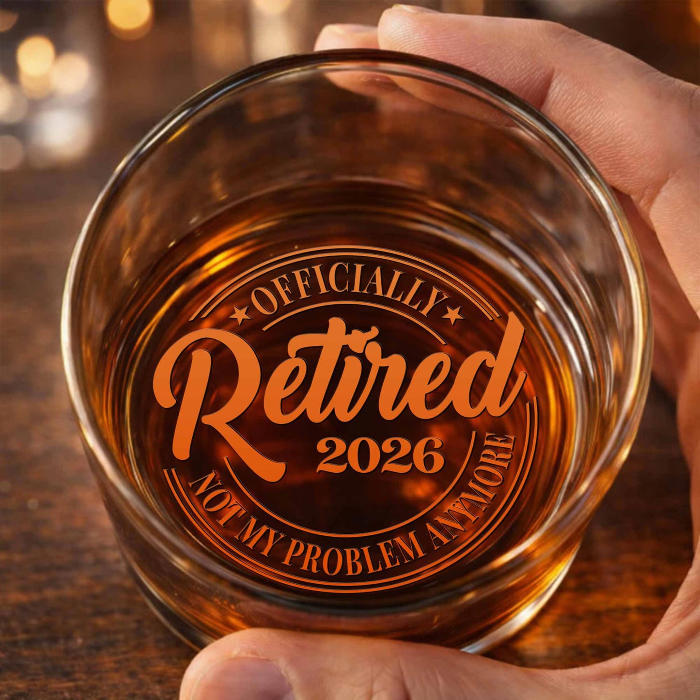 Every Sip Tastes Like It's Not My Problem Anymore RV Camper - Personalized Whiskey Glass - RETIRE066_PRIWI