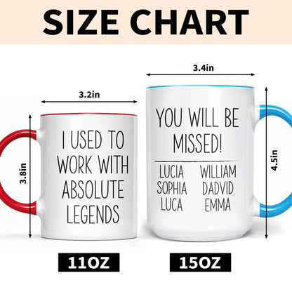 I Used To Work With Absolute Legends Funny Farewell Coworker Gift - Personalized Custom Accent Mug - RETIRE139_AMUG