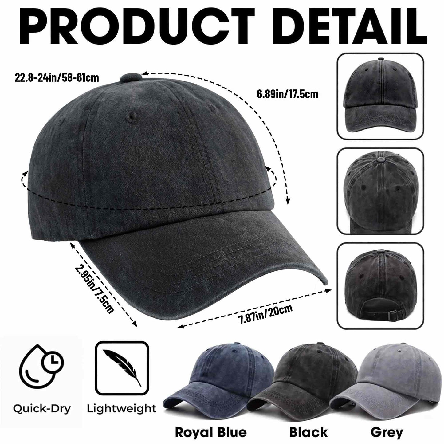 Not My Problem Anymore Retirement Palm Trees Beach Sunset - Personalized Custom Washed Denim Cap - RETIRE156_WDCAP
