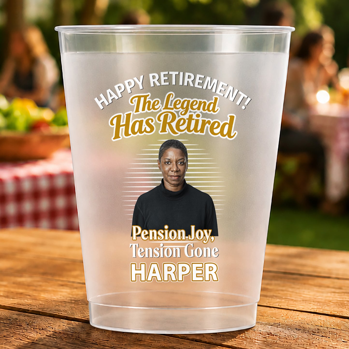 Happy Retirement The Legend Has Retired Custom Photo And Pension Joy - Personalized Frosted Cups - RETIRE176_FCUP
