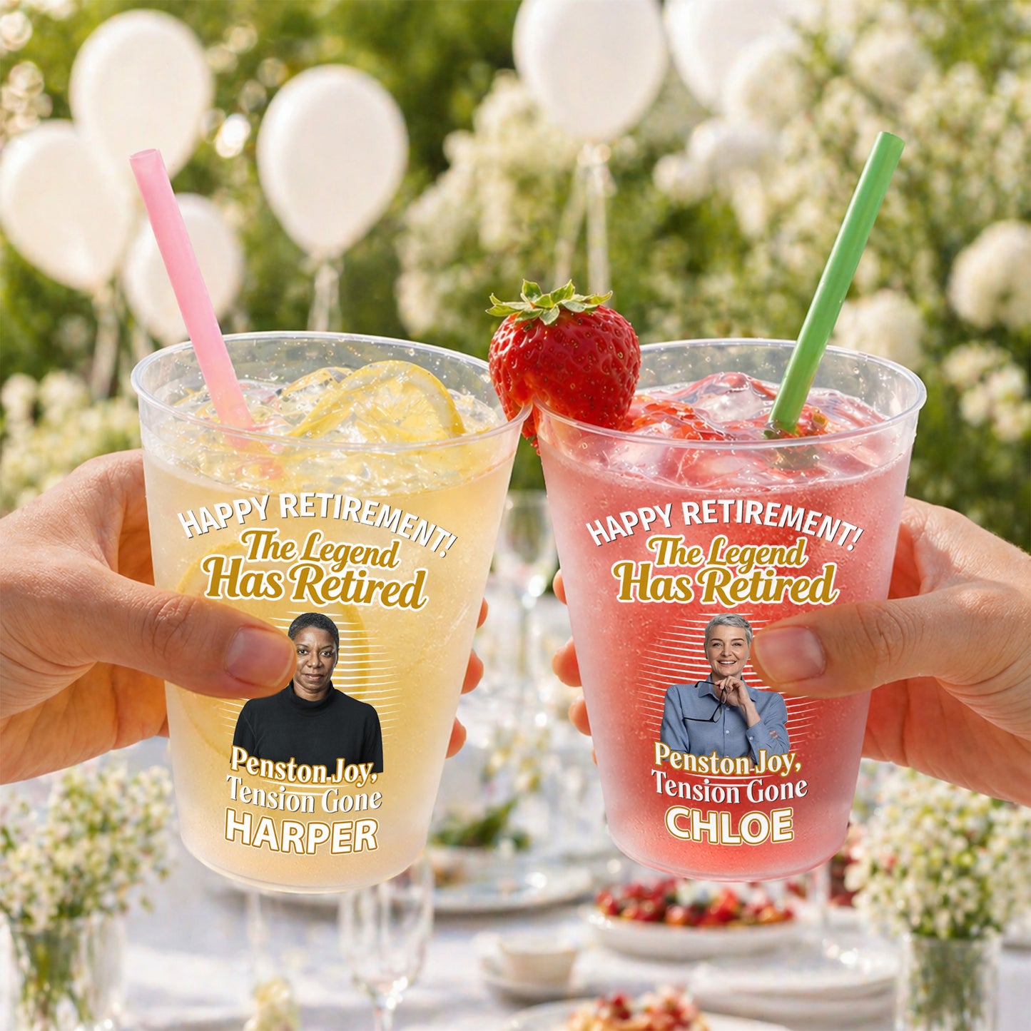 Happy Retirement The Legend Has Retired Custom Photo And Pension Joy - Personalized Frosted Cups - RETIRE176_FCUP