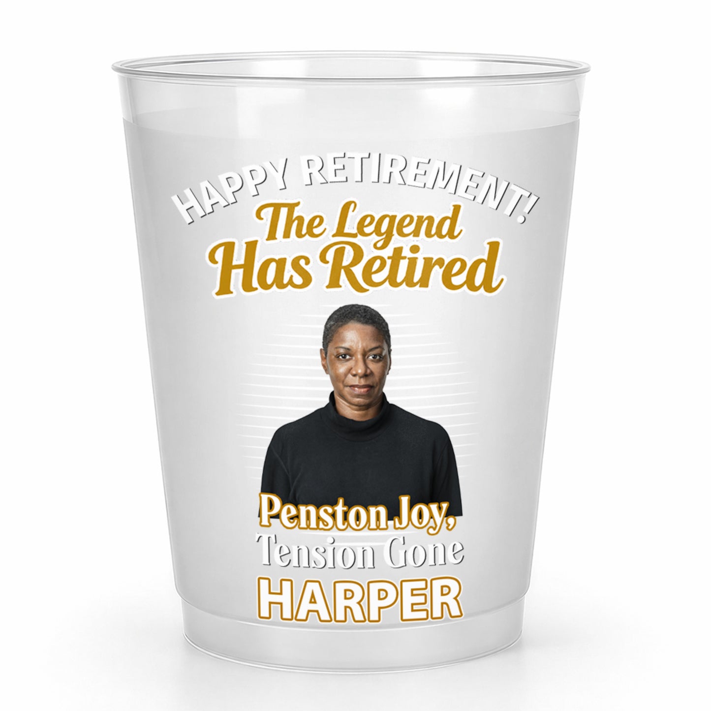Happy Retirement The Legend Has Retired Custom Photo And Pension Joy - Personalized Frosted Cups - RETIRE176_FCUP