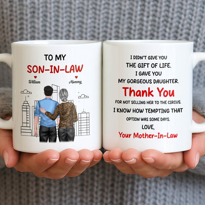 Thank You Son-In-Law For Not Selling My Daughter