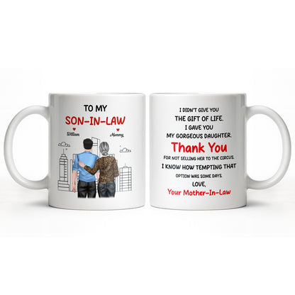 Thank You Son-In-Law For Not Selling My Daughter