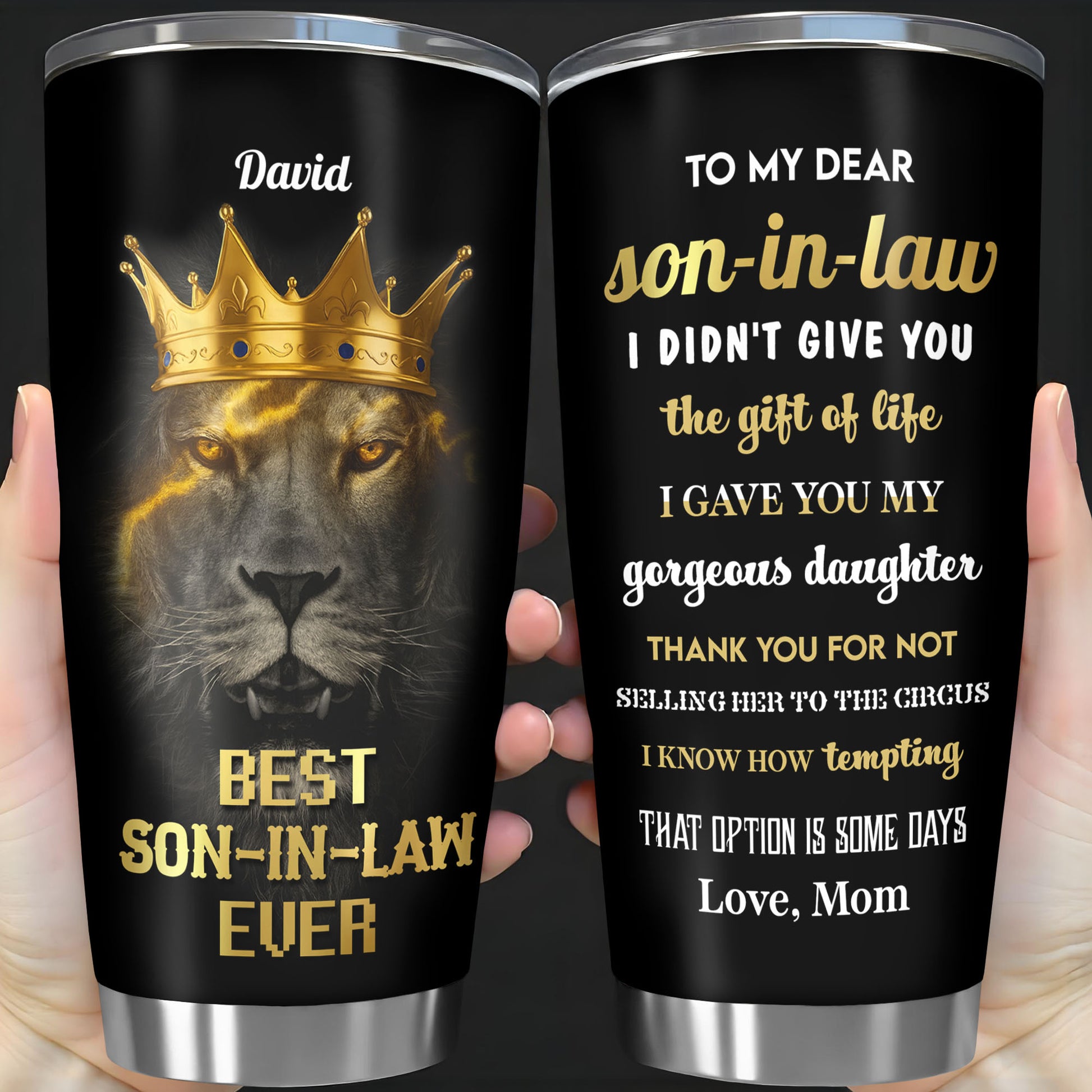 To My Dear Son-In-Law, Lion With Crown Design