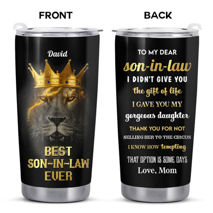 To My Dear Son-In-Law, Lion With Crown Design