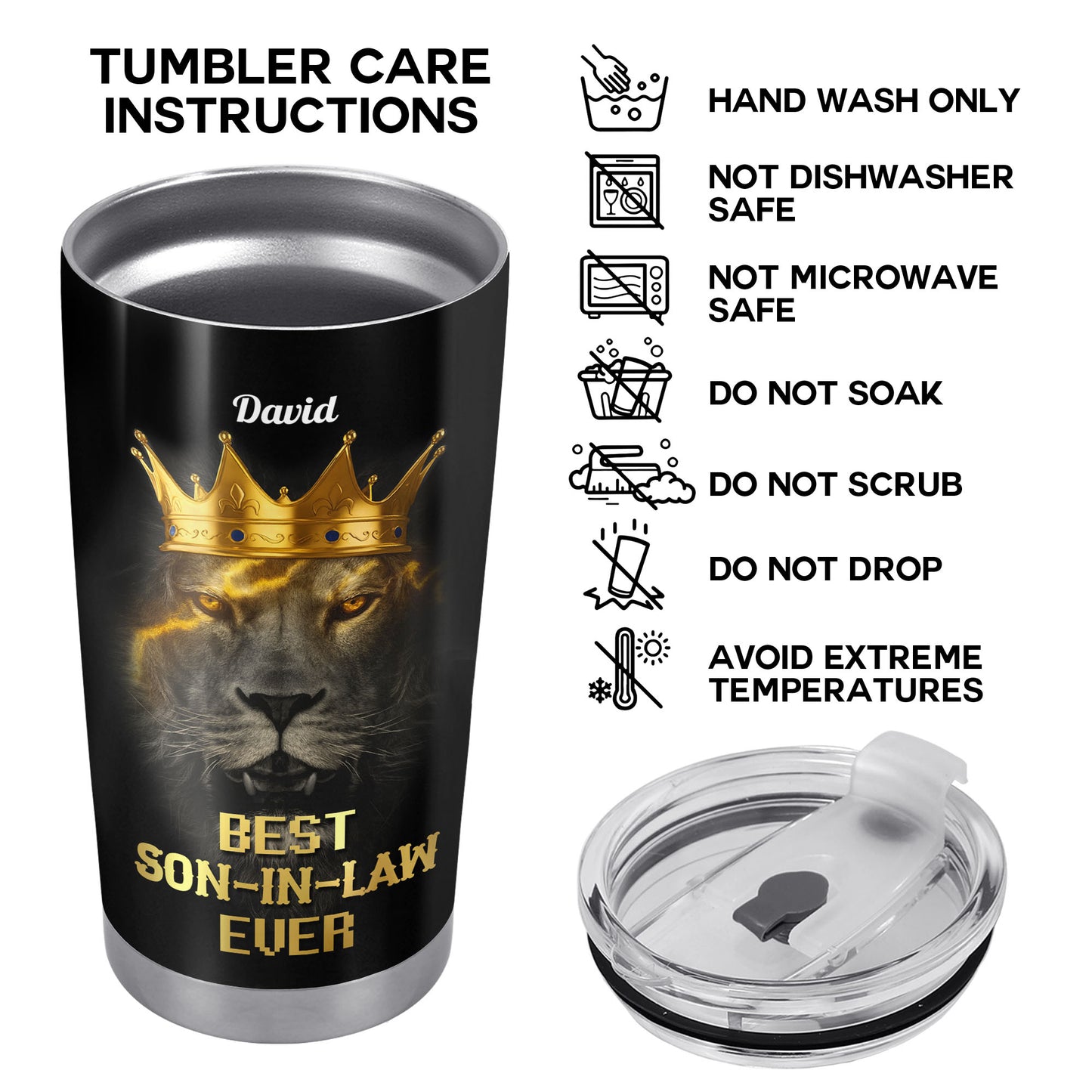 To My Dear Son-In-Law, Lion With Crown Design