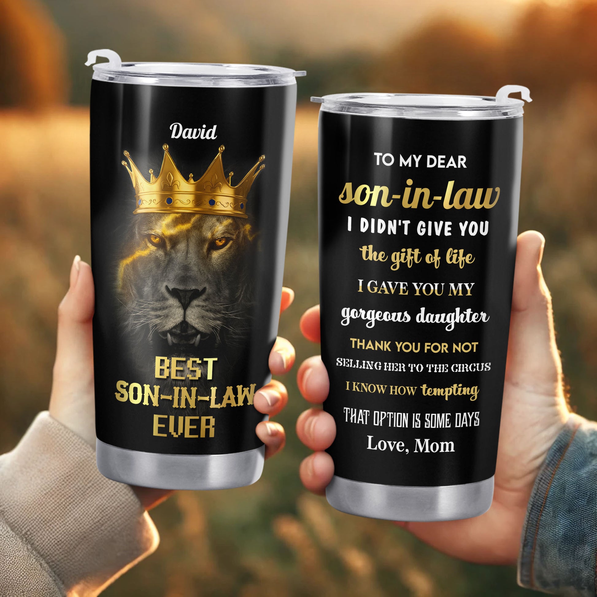 To My Dear Son-In-Law, Lion With Crown Design