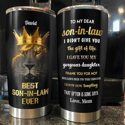 To My Dear Son-In-Law, Lion With Crown Design