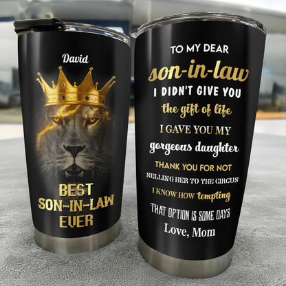 To My Dear Son-In-Law, Lion With Crown Design