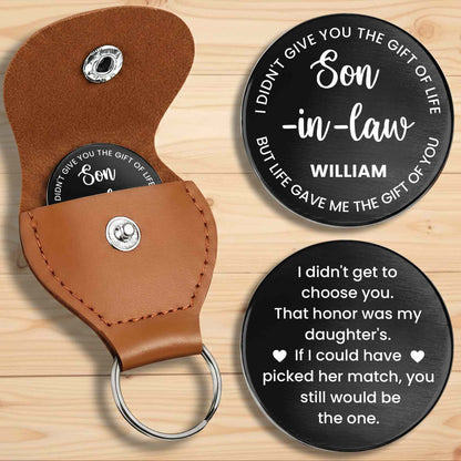 Life Gave Me The Gift Of You Son In Law Heart Token - Personalized Custom Pocket Hug - SILA039_HTOK