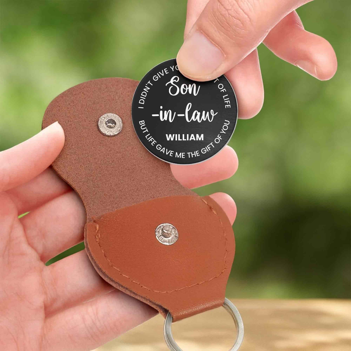 Life Gave Me The Gift Of You Son In Law Heart Token - Personalized Custom Pocket Hug - SILA039_HTOK