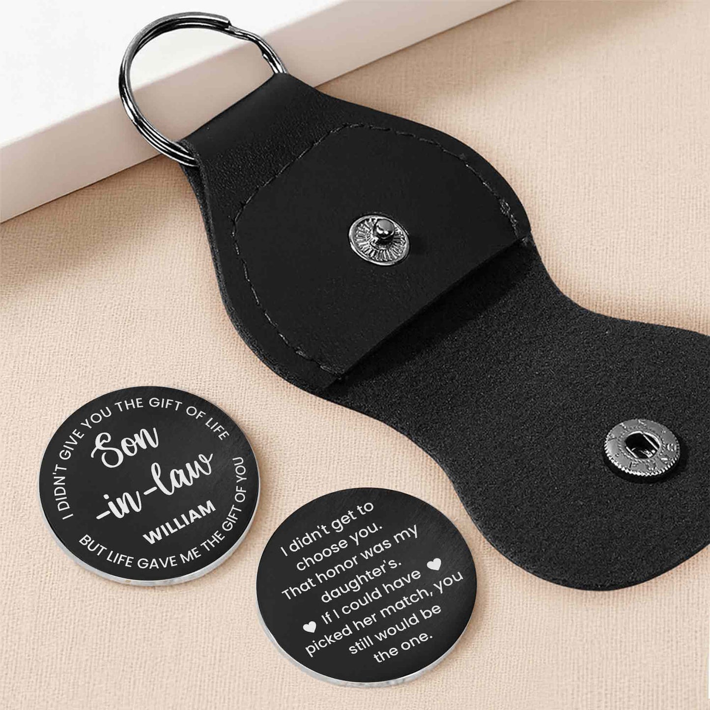 Life Gave Me The Gift Of You Son In Law Heart Token - Personalized Custom Pocket Hug - SILA039_HTOK