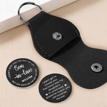Life Gave Me The Gift Of You Son In Law Heart Token - Personalized Custom Pocket Hug - SILA039_HTOK