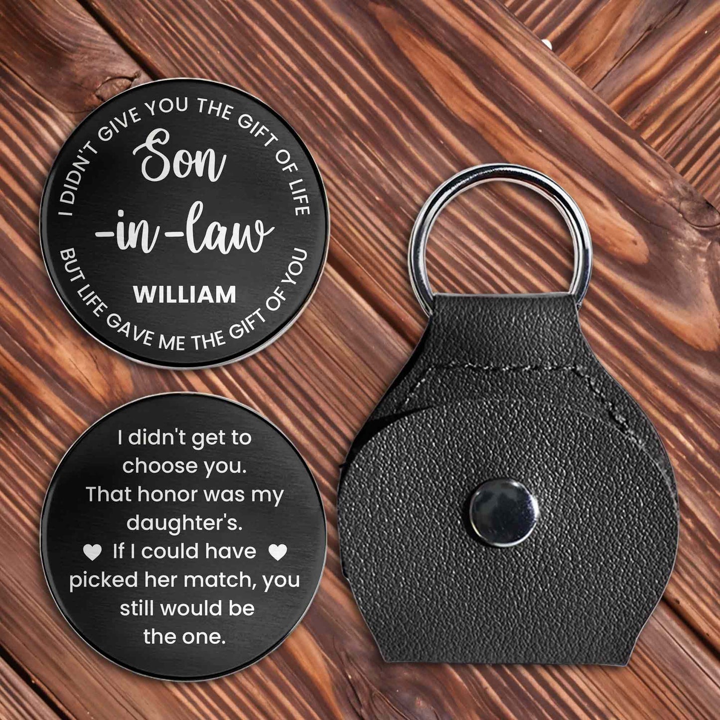 Life Gave Me The Gift Of You Son In Law Heart Token - Personalized Custom Pocket Hug - SILA039_HTOK