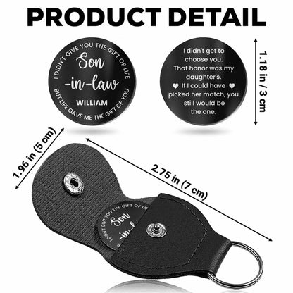 Life Gave Me The Gift Of You Son In Law Heart Token - Personalized Custom Pocket Hug - SILA039_HTOK