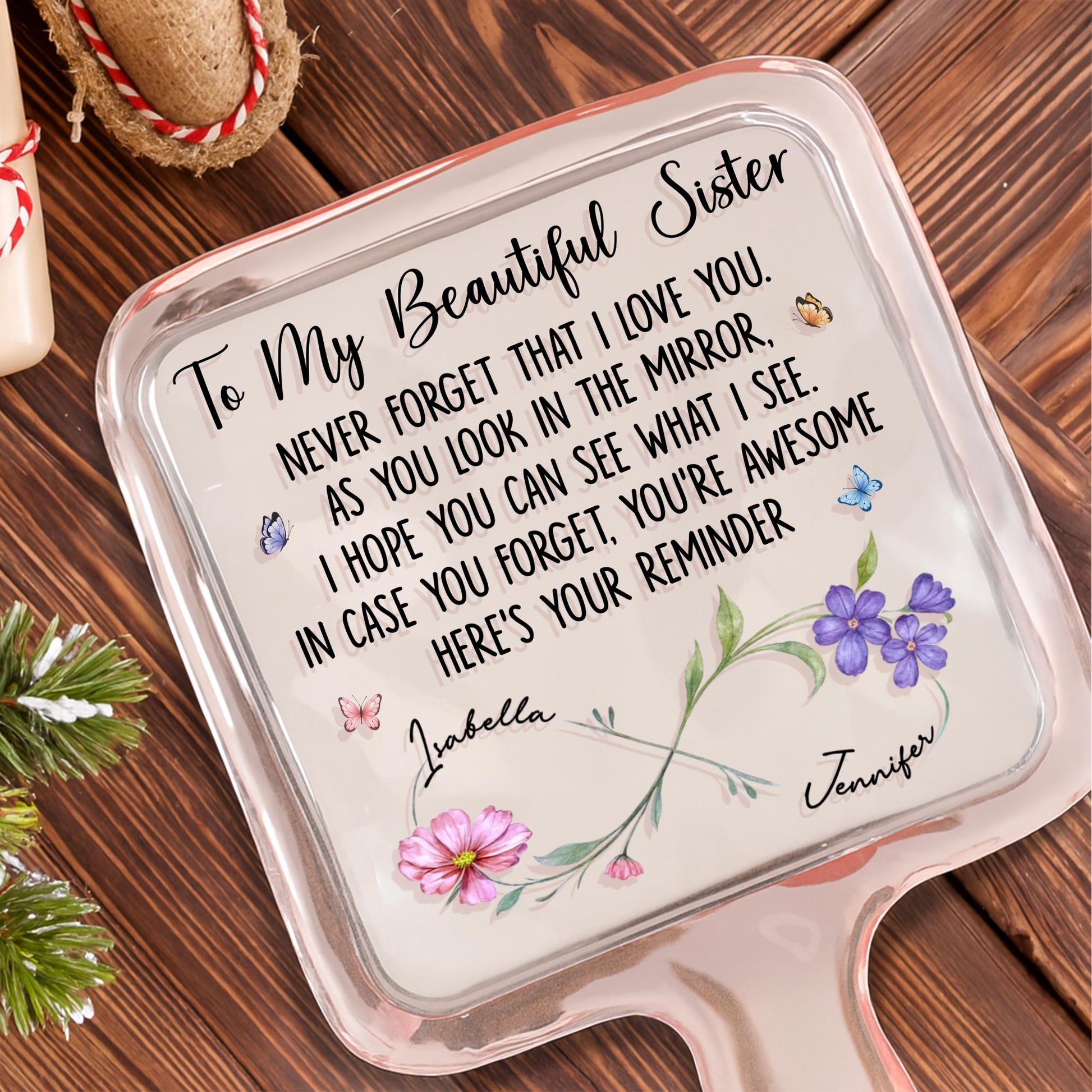 To My Beautiful Sister, You're Awesome Reminder With Flowers