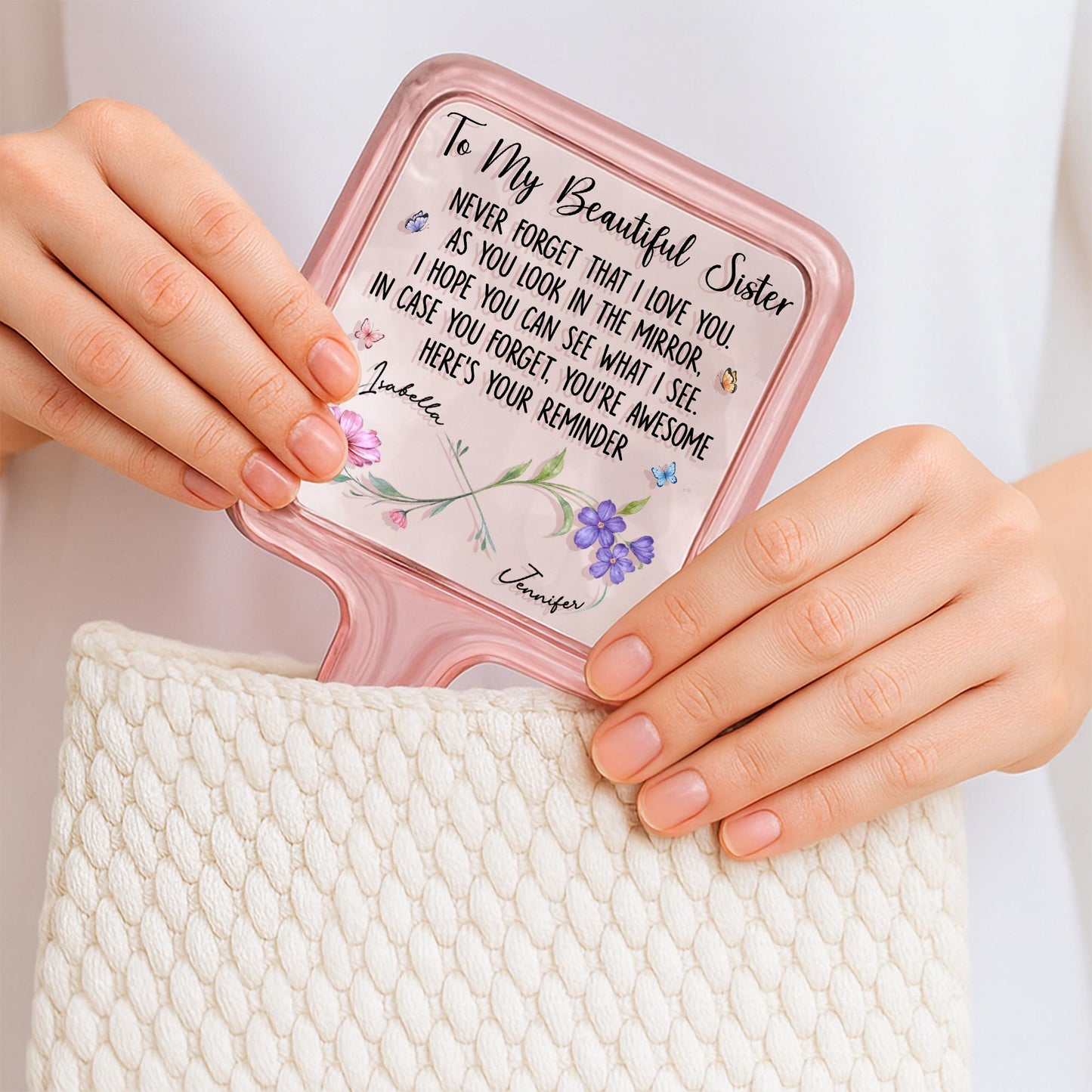 To My Beautiful Sister, You're Awesome Reminder With Flowers