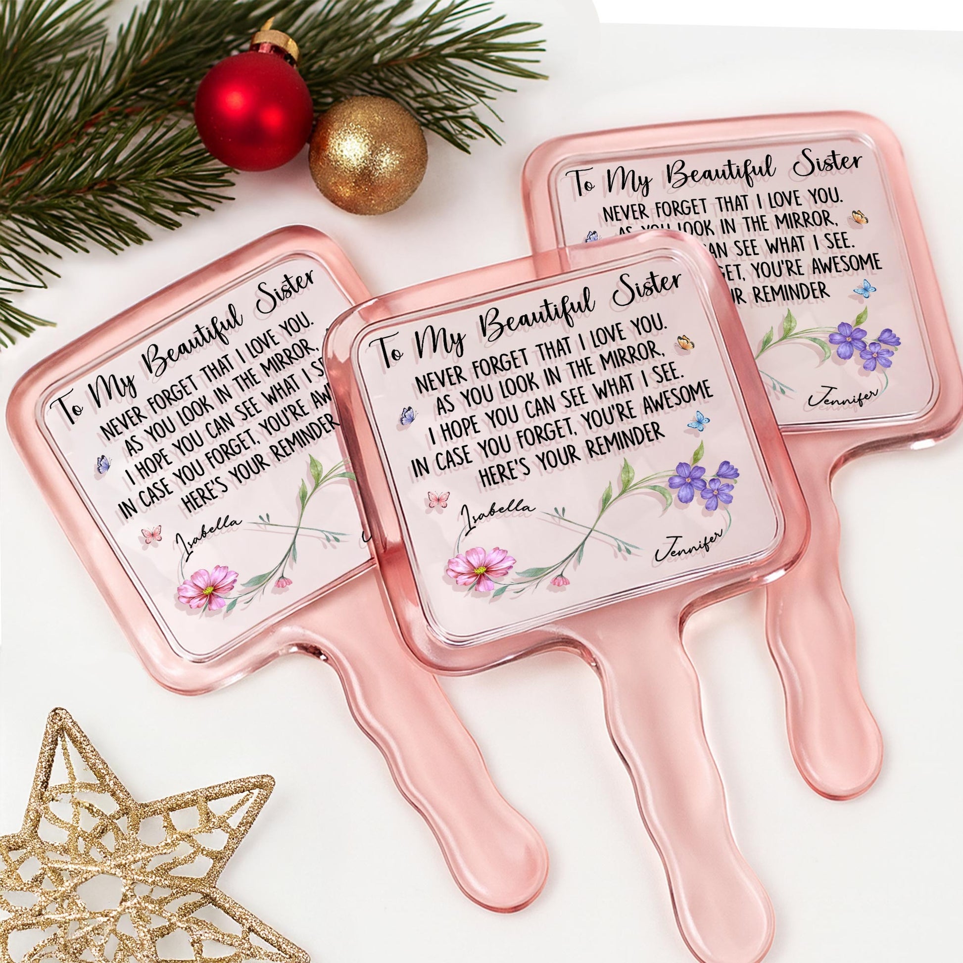 To My Beautiful Sister, You're Awesome Reminder With Flowers