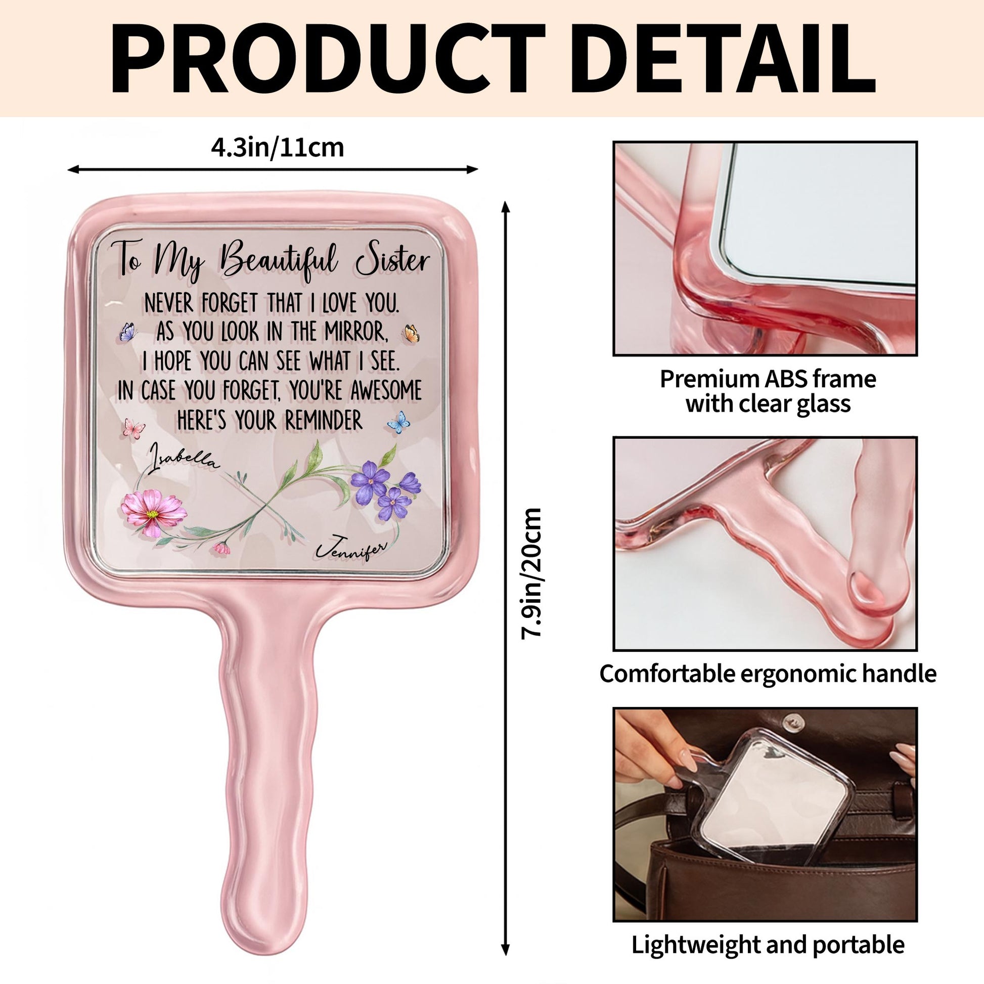 To My Beautiful Sister, You're Awesome Reminder With Flowers