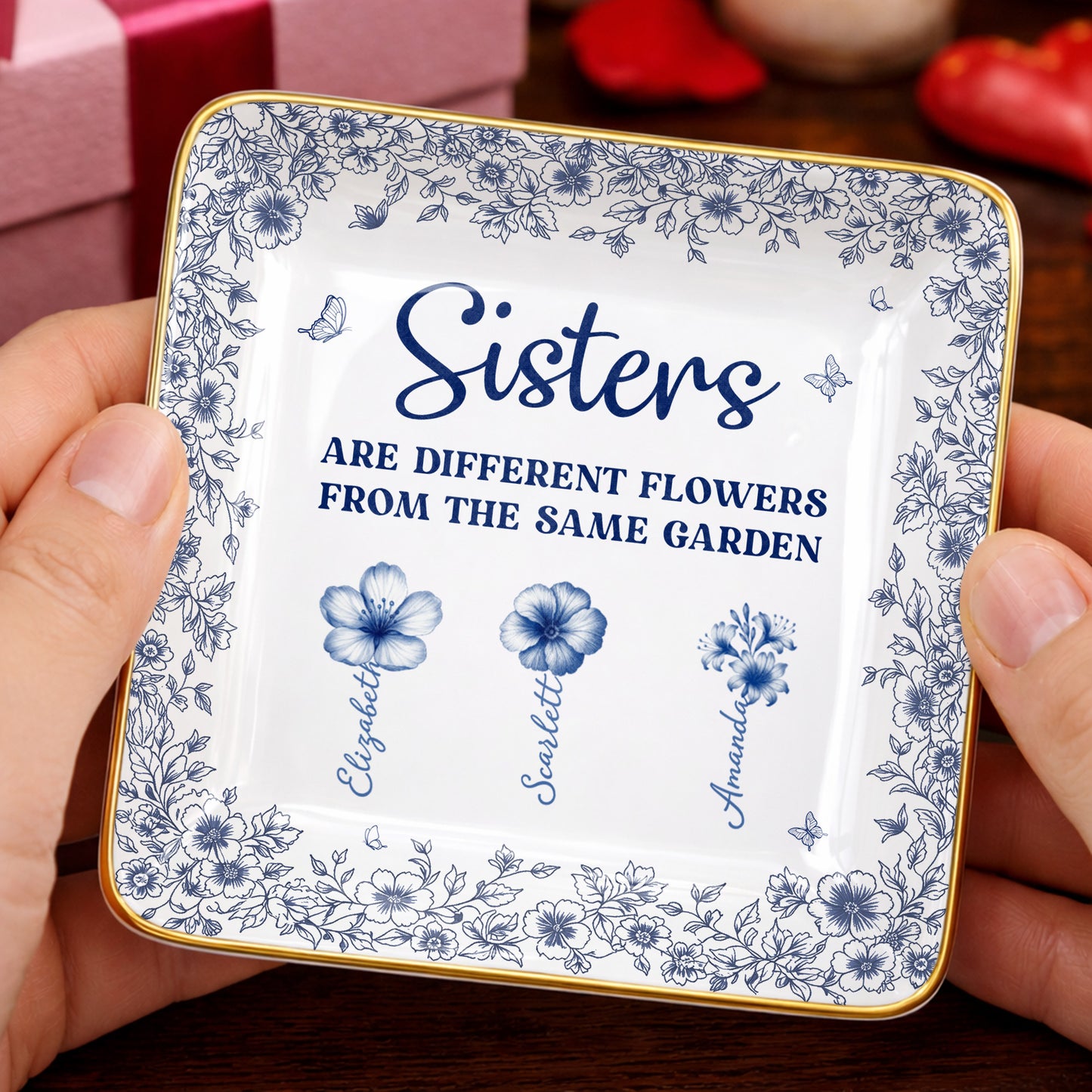 Sisters Are Different Flowers From The Same Garden Personalized Birth Flowers