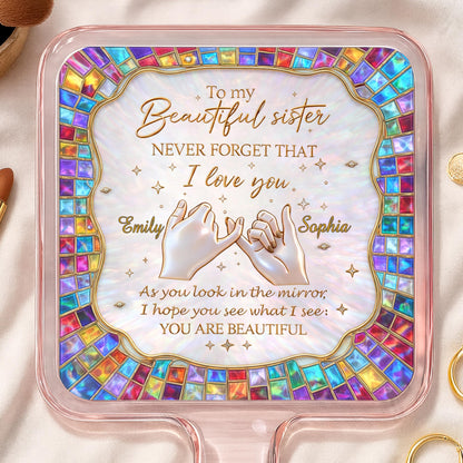 To My Beautiful Sister, Hands and Stained Glass