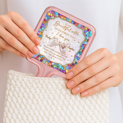 To My Beautiful Sister, Hands and Stained Glass