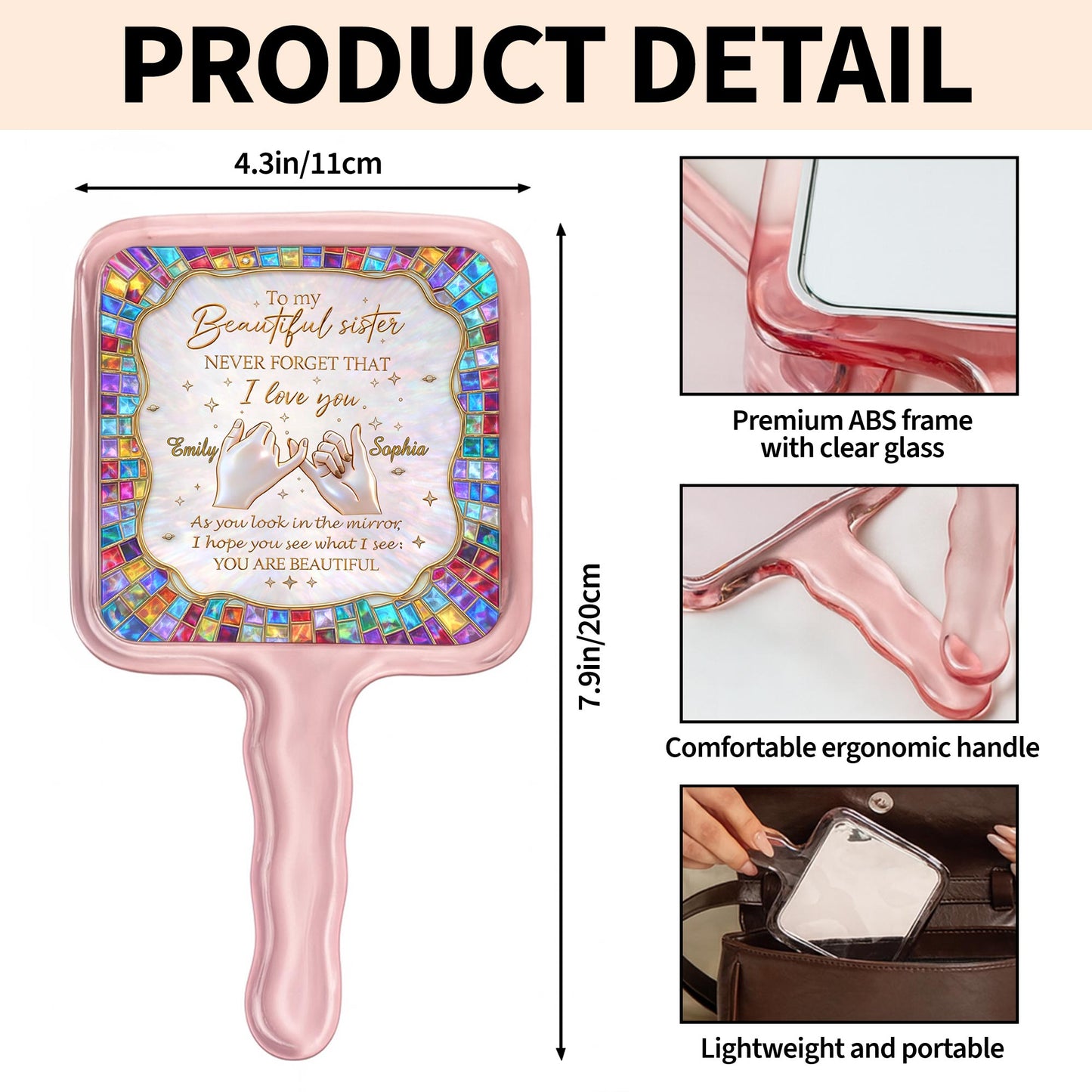 To My Beautiful Sister, Hands and Stained Glass