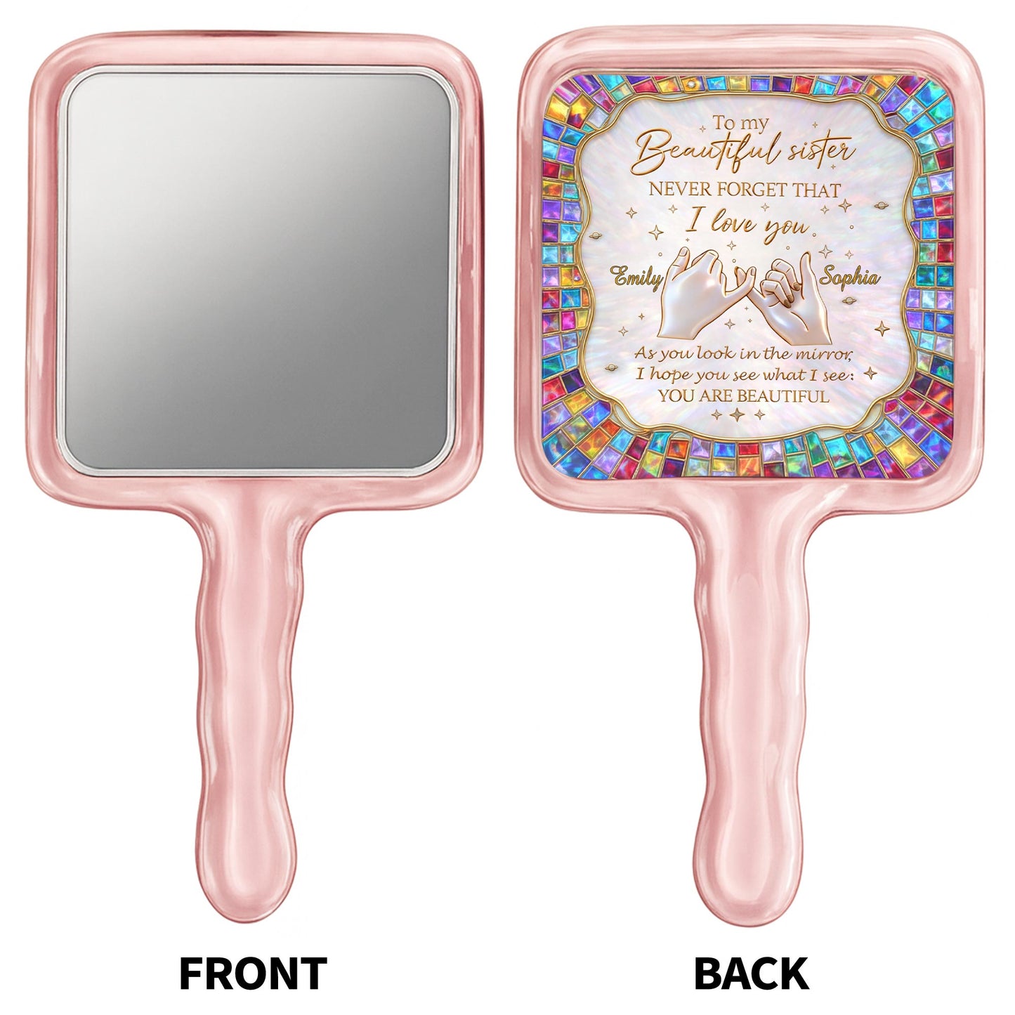 To My Beautiful Sister, Hands and Stained Glass