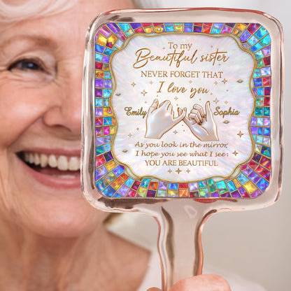 To My Beautiful Sister, Hands and Stained Glass