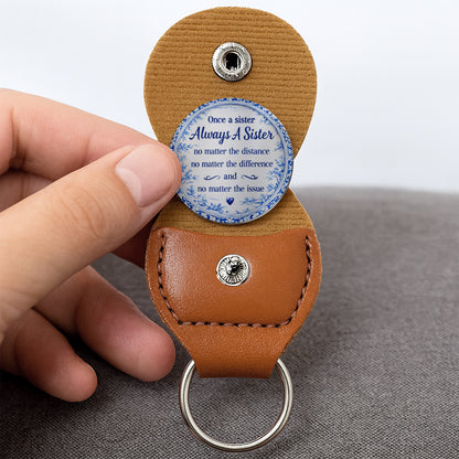 To My Sister Once A Sister Always A Sister Pinky Swear Blue Willow Pattern - Personalized Custom Pocket Hug - SIS014_HTOK