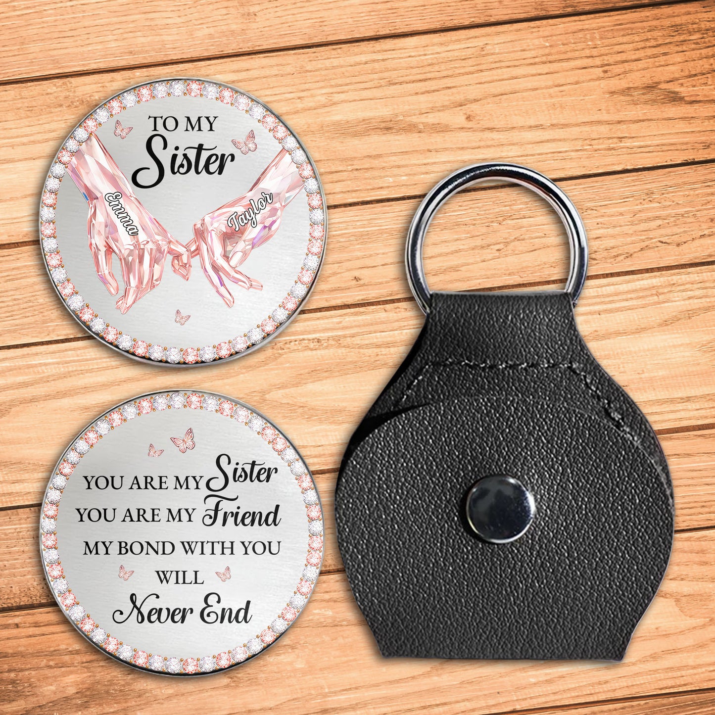 To My Sister You Are My Friend Pinkie Promise Hands Butterflies