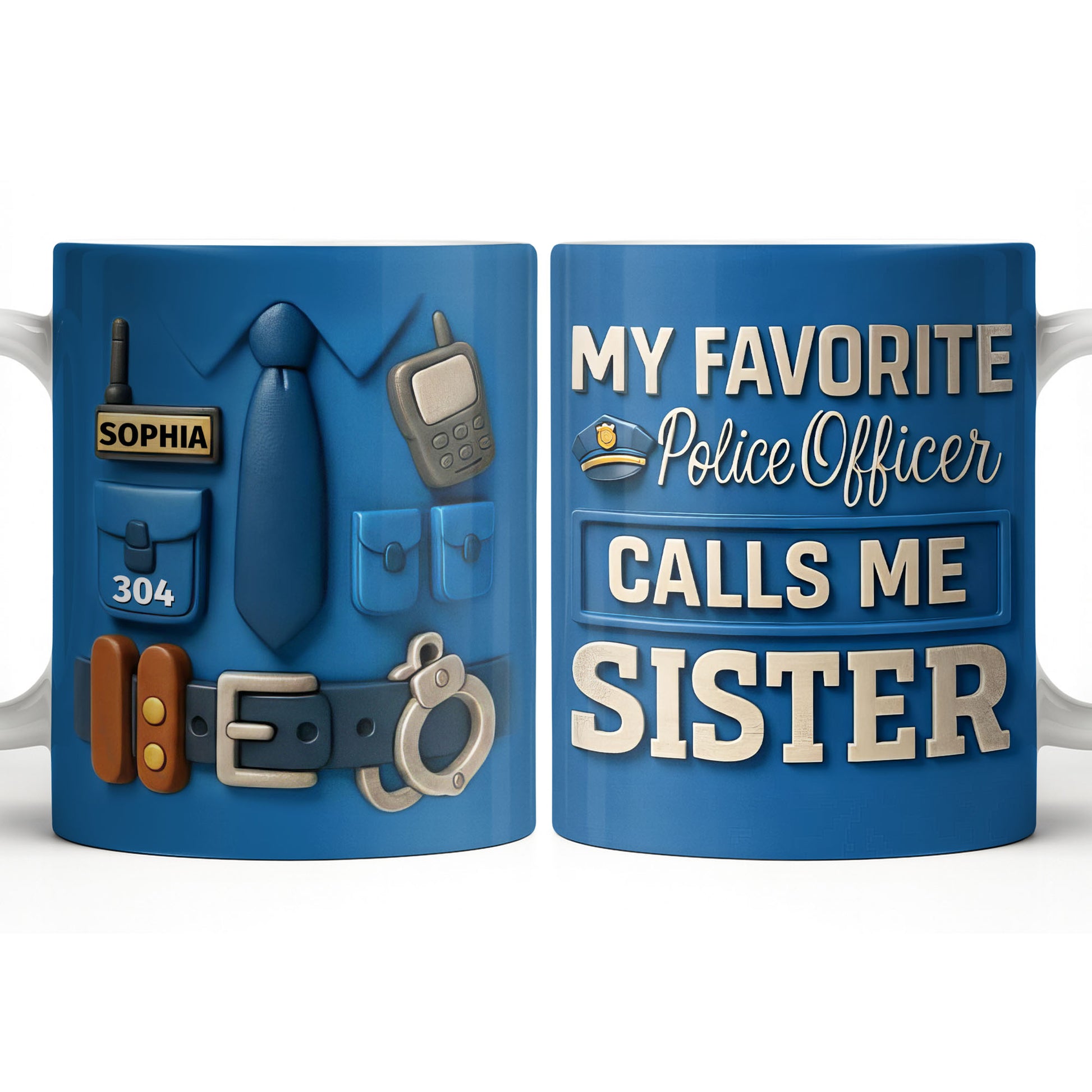 Protecting And Serving With Pride Every Day Police Uniform With Handcuffs And Radio