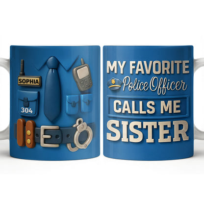 Protecting And Serving With Pride Every Day Police Uniform With Handcuffs And Radio