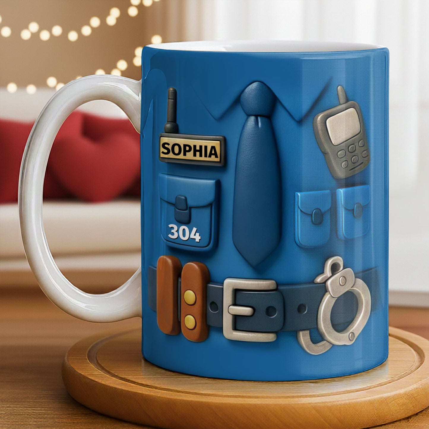 Protecting And Serving With Pride Every Day Police Uniform With Handcuffs And Radio