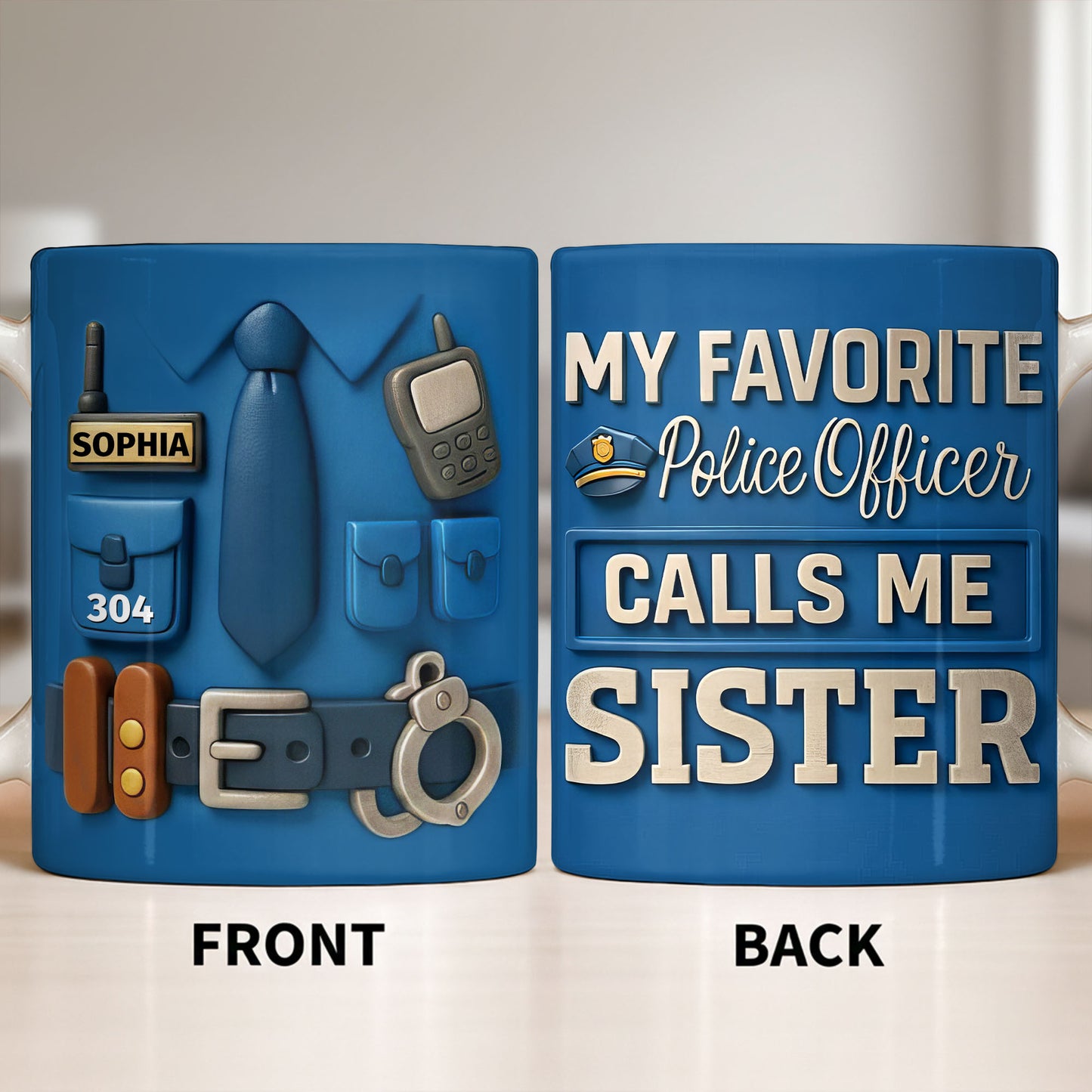 Protecting And Serving With Pride Every Day Police Uniform With Handcuffs And Radio