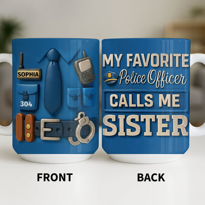 Protecting And Serving With Pride Every Day Police Uniform With Handcuffs And Radio