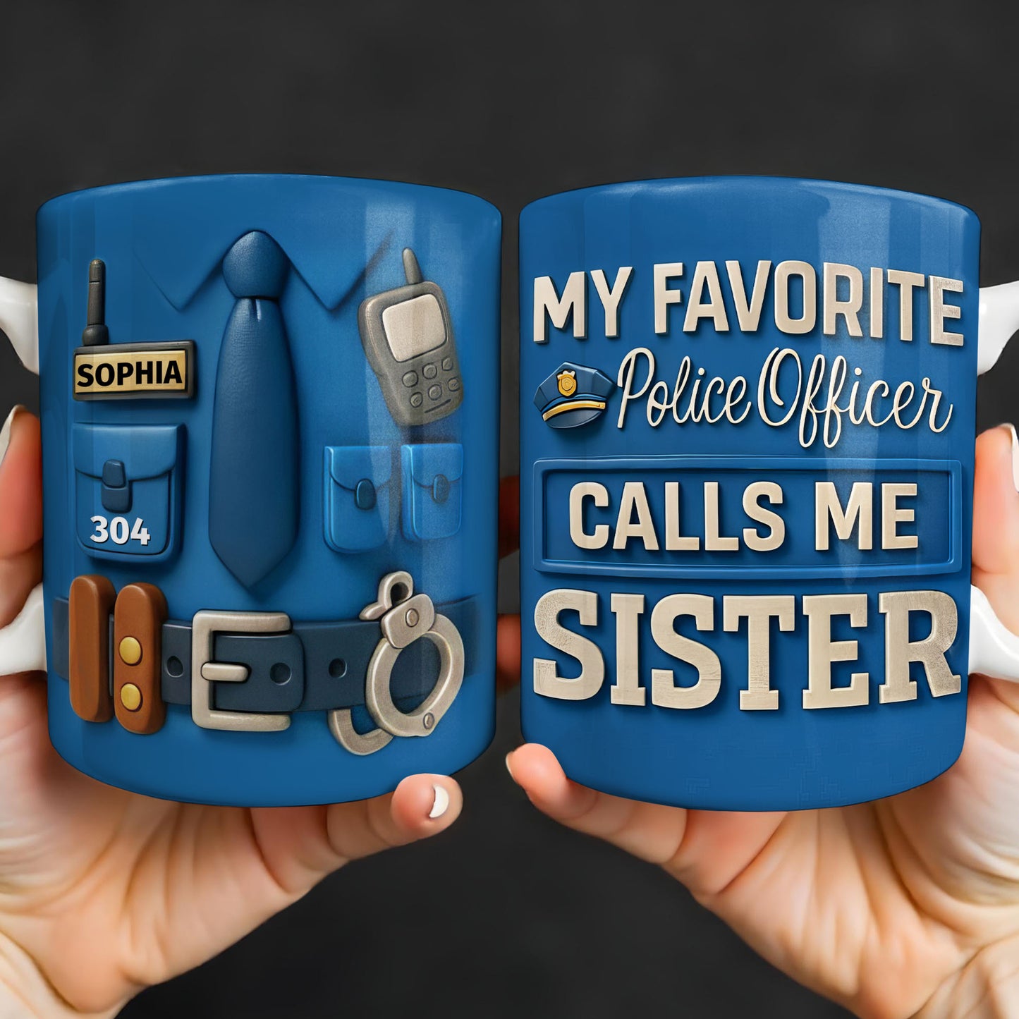 Protecting And Serving With Pride Every Day Police Uniform With Handcuffs And Radio