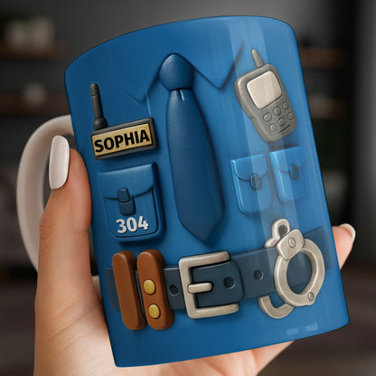 Protecting And Serving With Pride Every Day Police Uniform With Handcuffs And Radio