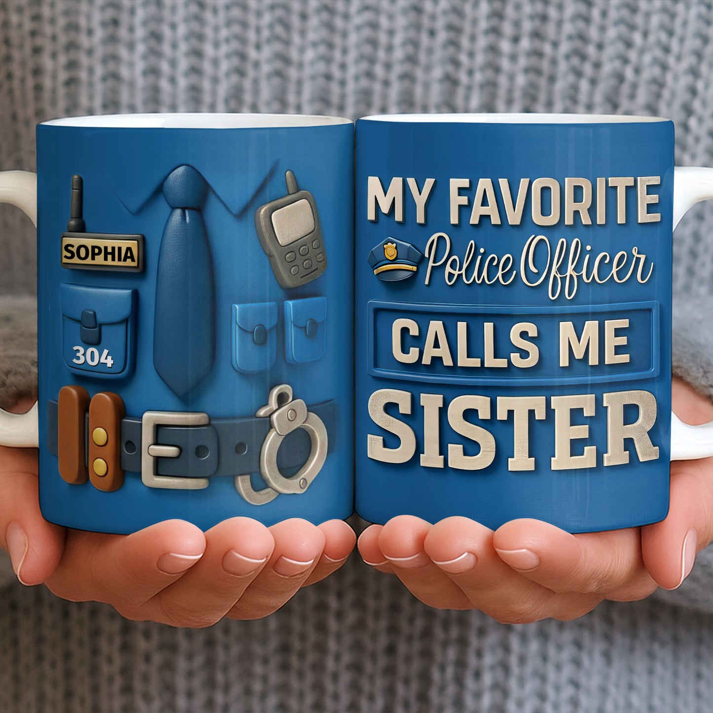 Protecting And Serving With Pride Every Day Police Uniform With Handcuffs And Radio