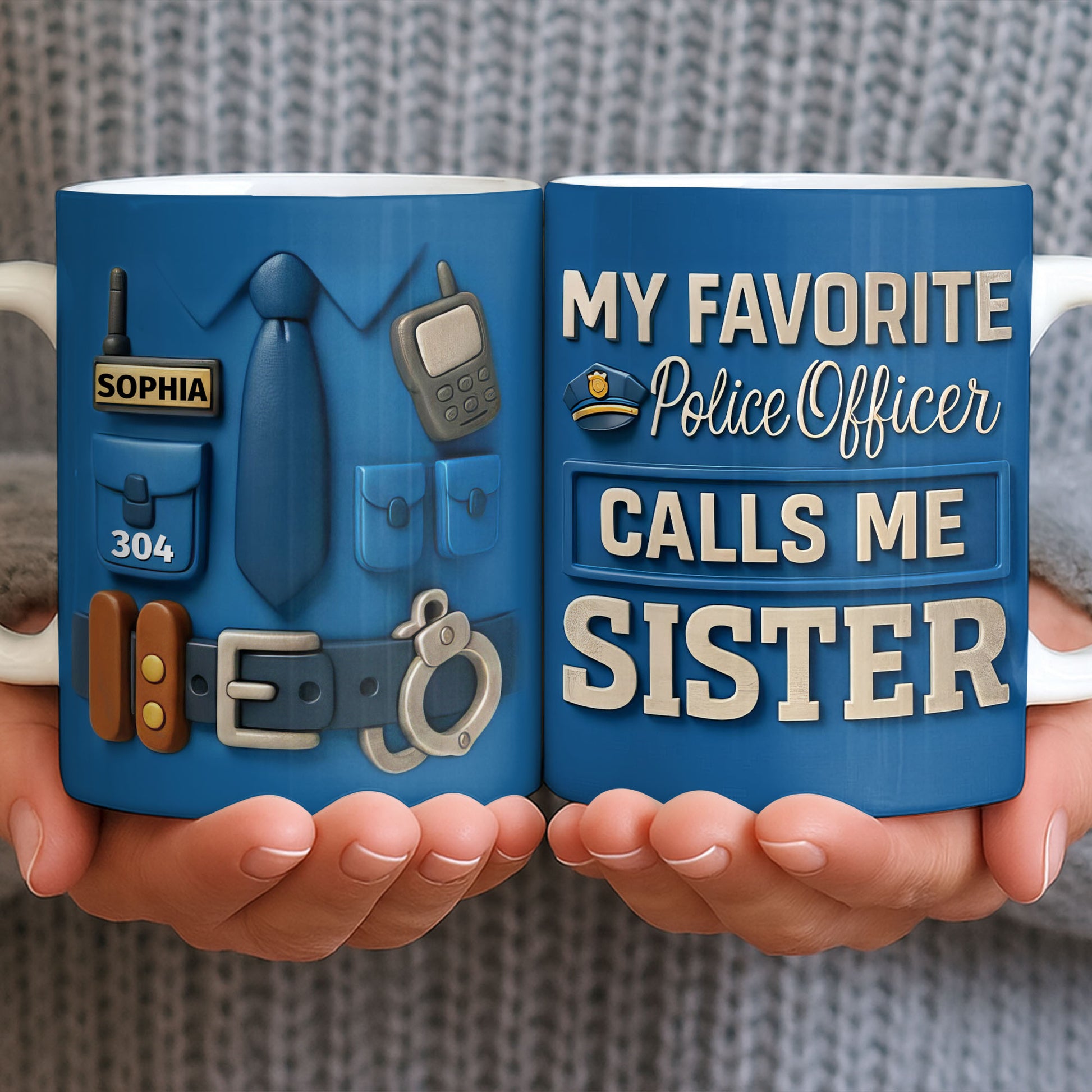 Protecting And Serving With Pride Every Day Police Uniform With Handcuffs And Radio