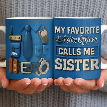 Protecting And Serving With Pride Every Day Police Uniform With Handcuffs And Radio