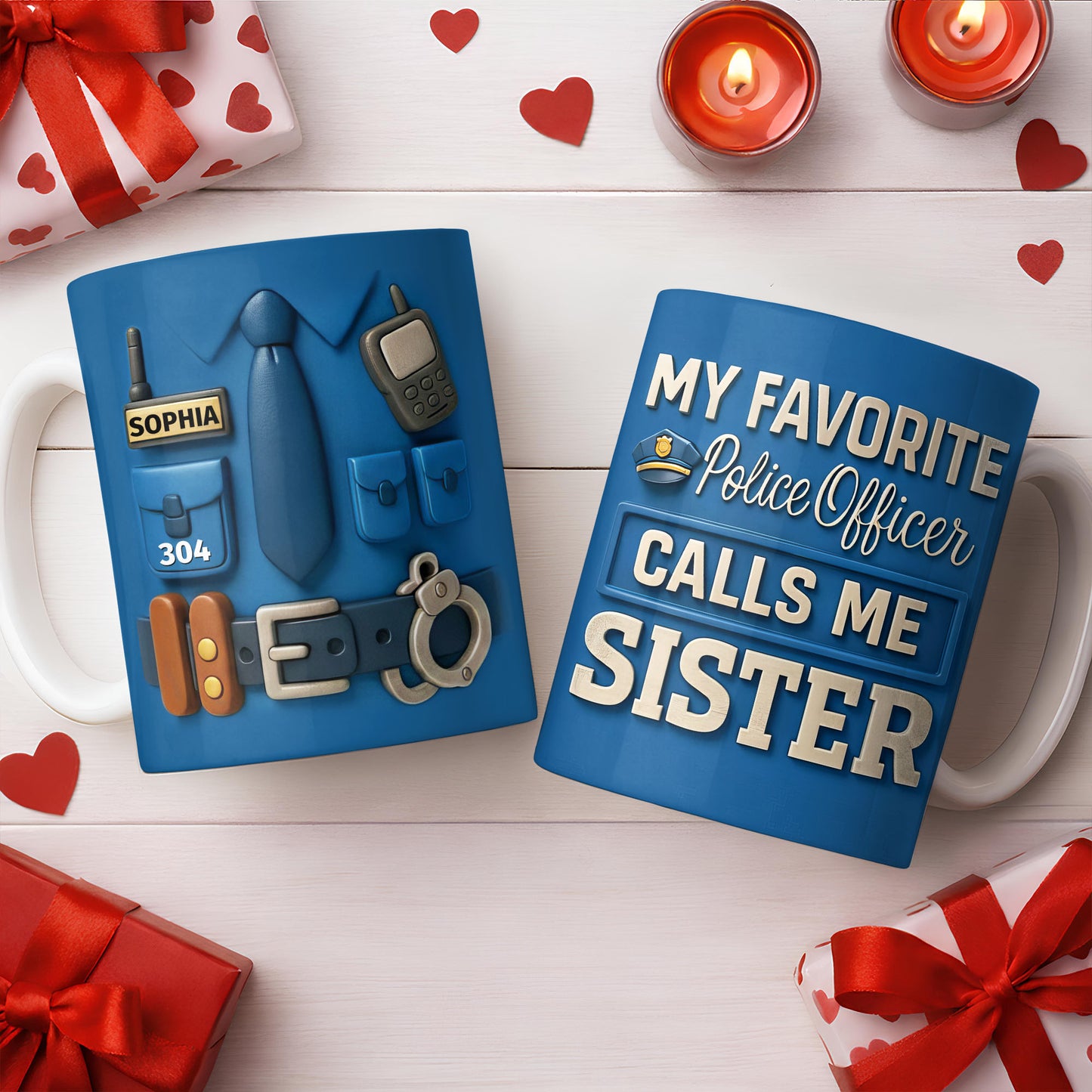 Protecting And Serving With Pride Every Day Police Uniform With Handcuffs And Radio