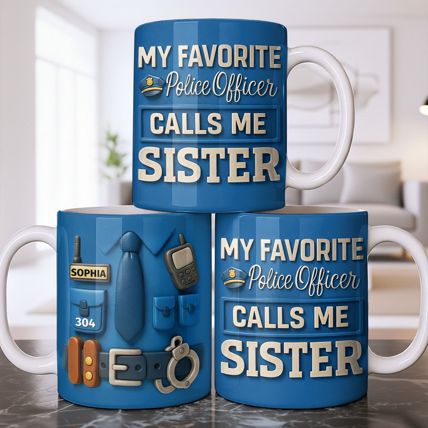 Protecting And Serving With Pride Every Day Police Uniform With Handcuffs And Radio