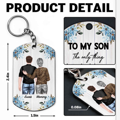 To My Son, The Only Thing Better Than Being Your Mother, Flowers and People - Personalized Stainless Steel Keychain - SON001_KCX