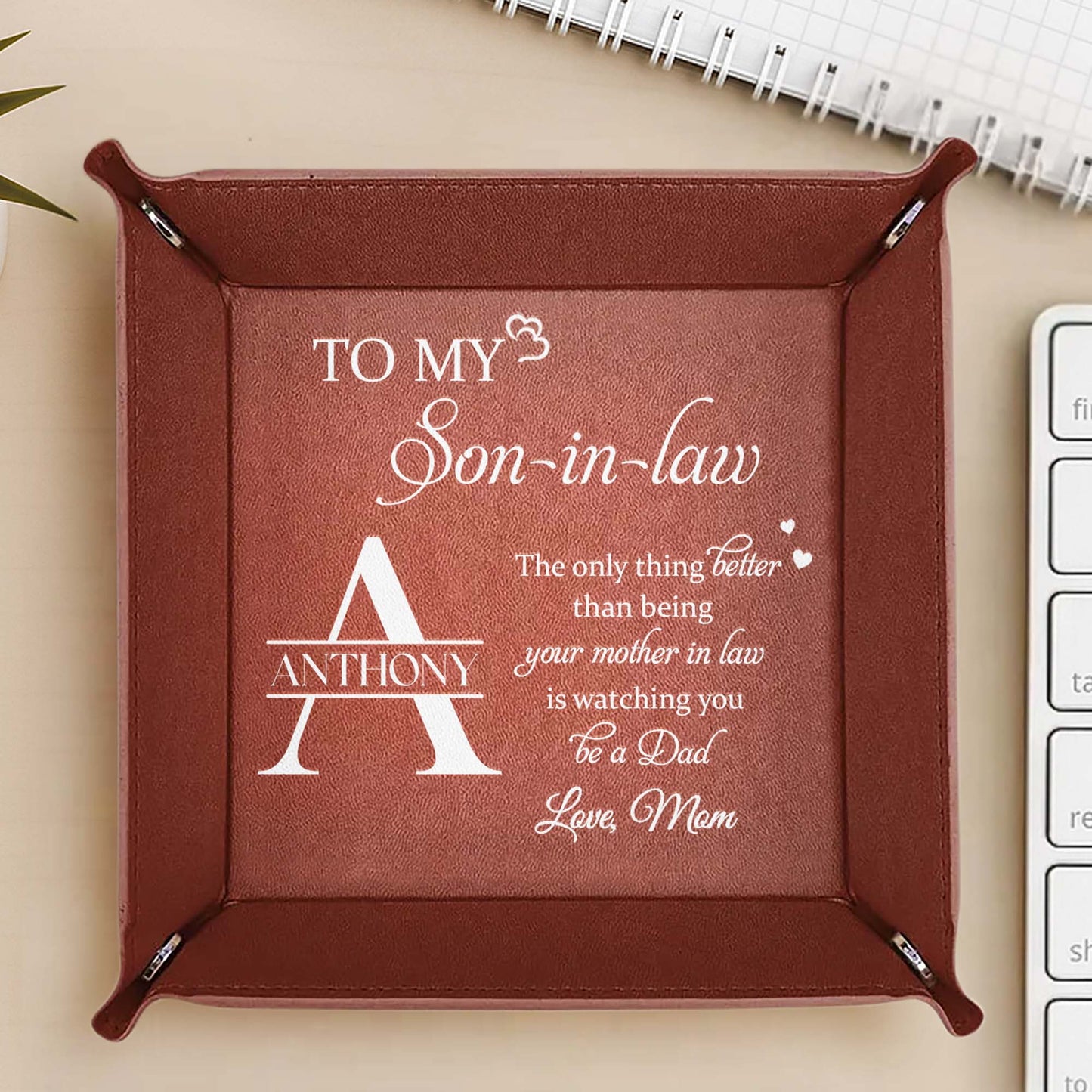 To My Son-in-law, The only thing better than being your mother in law is watching you be a Dad, Hearts