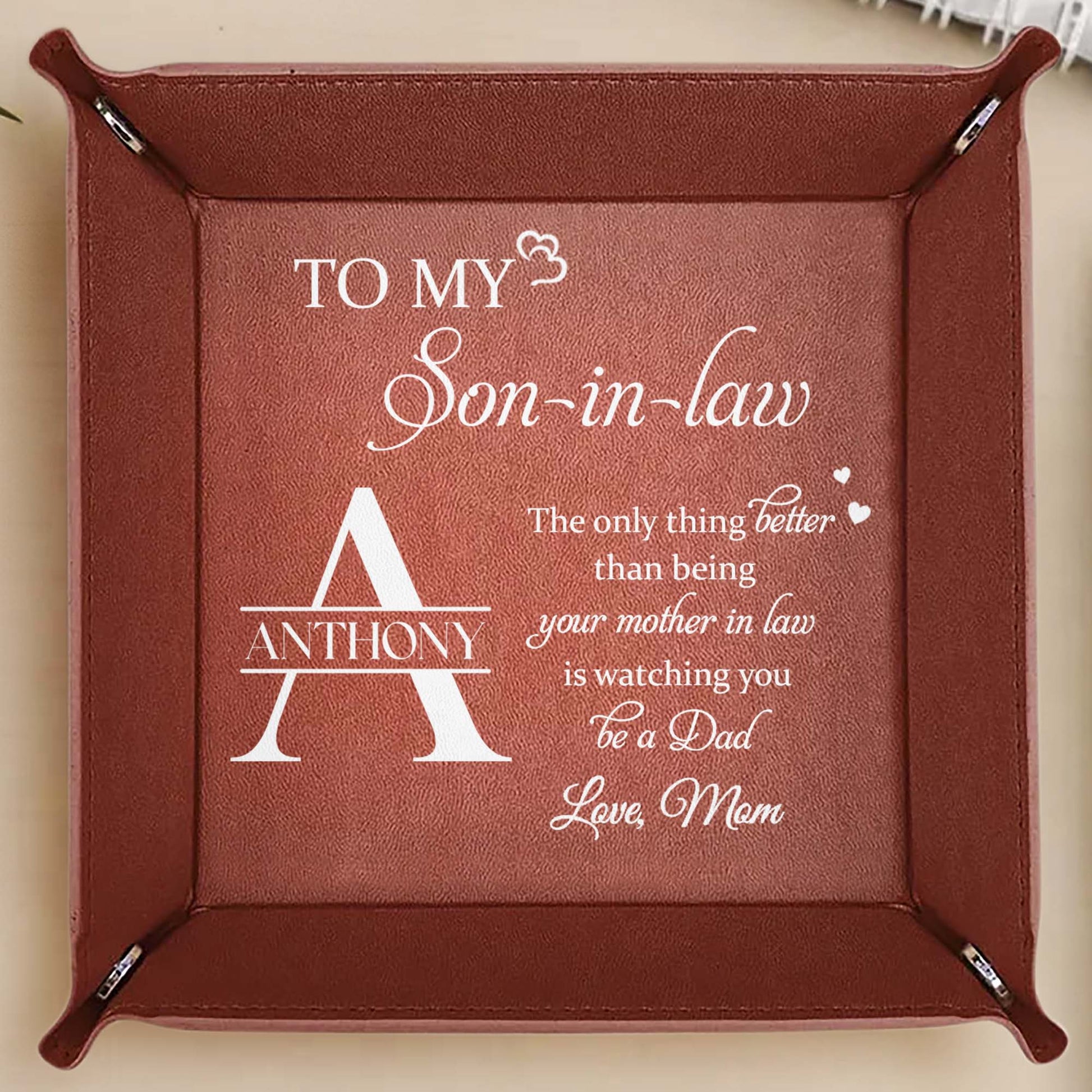 To My Son-in-law, The only thing better than being your mother in law is watching you be a Dad, Hearts