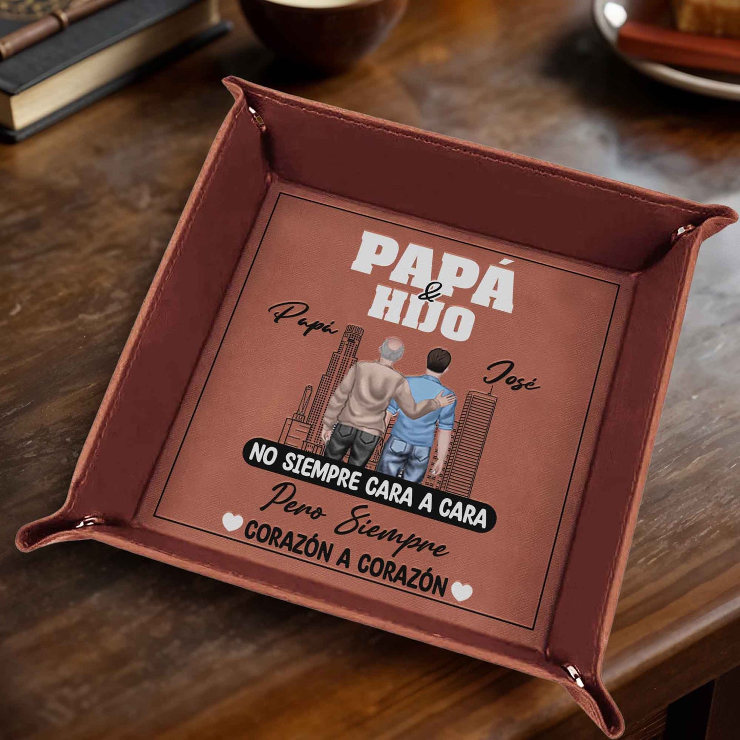 Papá & Hijo Jose, No Siempre Cara A Cara Pero Siempre Corazón A Corazón, Father and Son and Cityscape