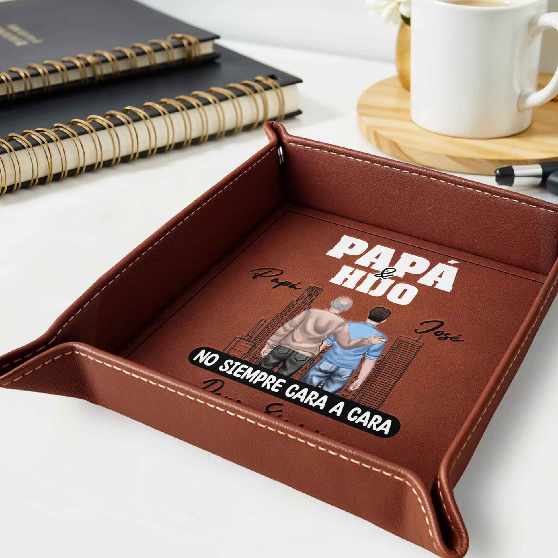 Papá & Hijo Jose, No Siempre Cara A Cara Pero Siempre Corazón A Corazón, Father and Son and Cityscape