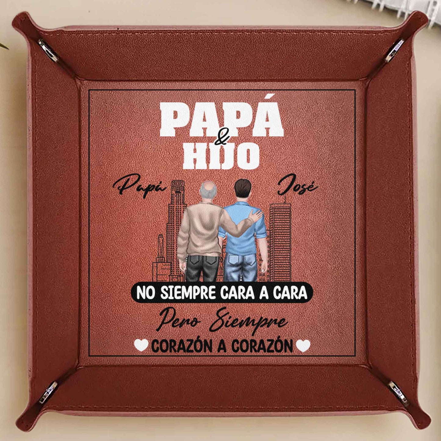 Papá & Hijo Jose, No Siempre Cara A Cara Pero Siempre Corazón A Corazón, Father and Son and Cityscape